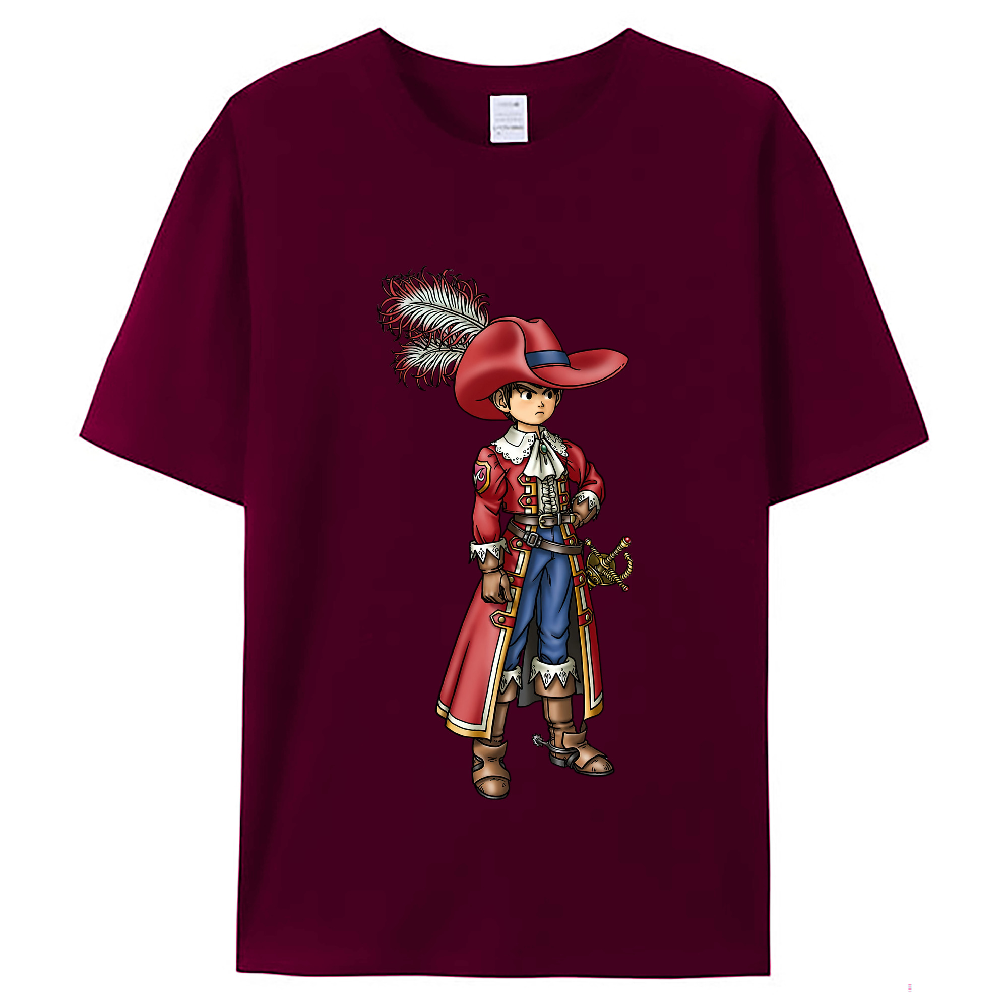 （画像用） ドラゴンクエスト Doragon Kuesuto Dragon Quest レディースカジュアルプリントTシャツ（綿100％）